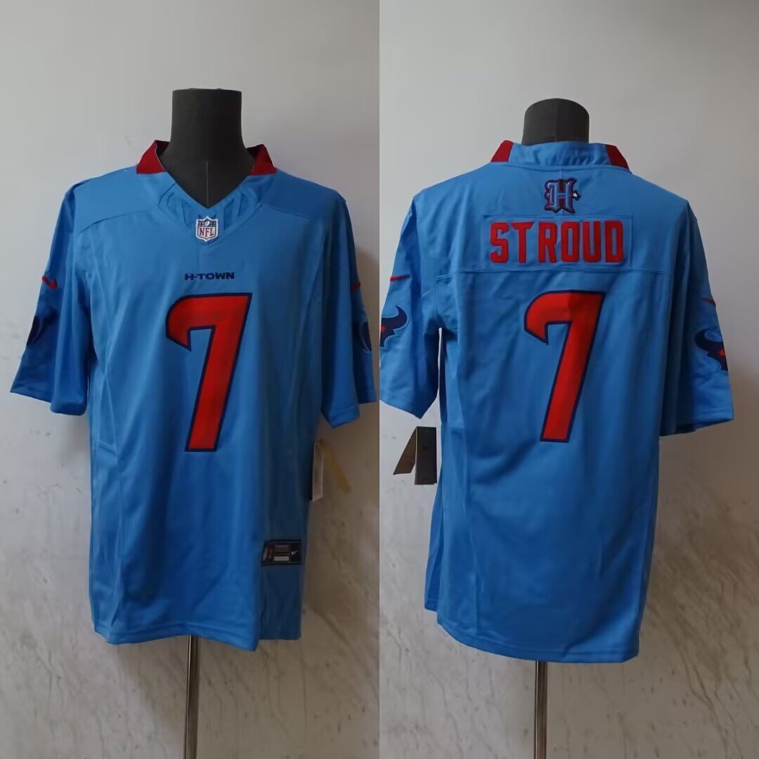 Men Houston Texans #7 C.J. Stroud Nike blue Alternate Game NFL 2024 Jersey->houston texans->NFL Jersey